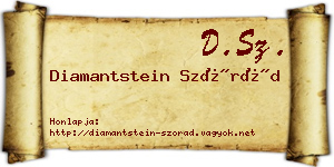 Diamantstein Szórád névjegykártya